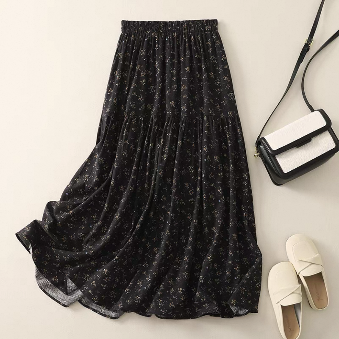 大人カジュアルスカート ロングスカート レディース 夏 綿麻 春夏秋 ﻿