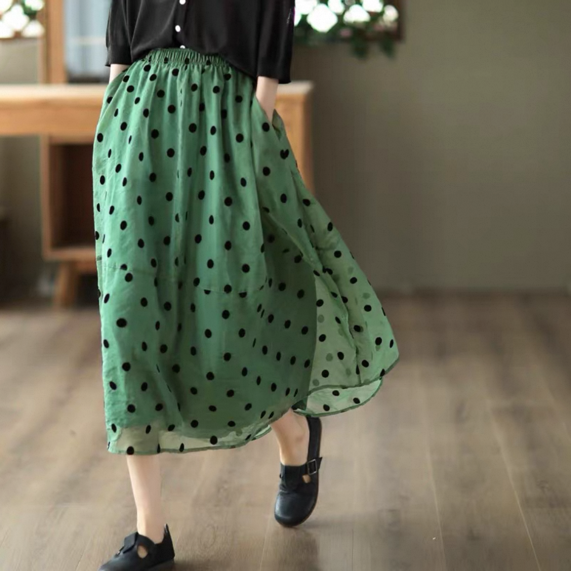 大人カジュアルスカート ロングスカート レディース 夏 春夏秋 ﻿