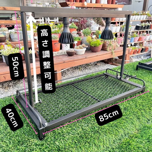 ダクトレール付き　植物棚　アガベ　高さ調整可能 植物棚、高さ調整可能ダクトレール付！アガベ棚 棚・シェルフ