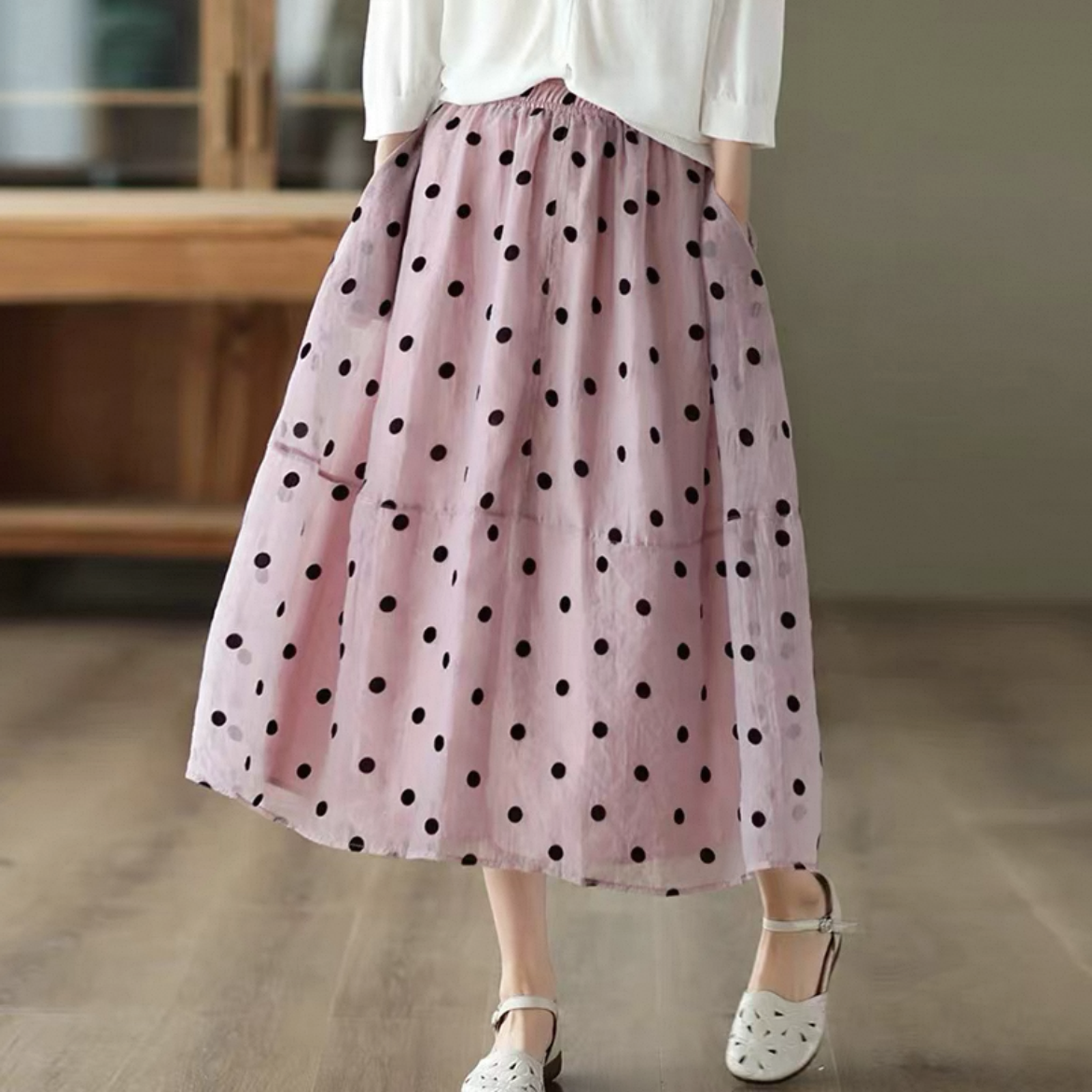 大人カジュアルスカート ロングスカート レディース 夏 春夏秋 ﻿