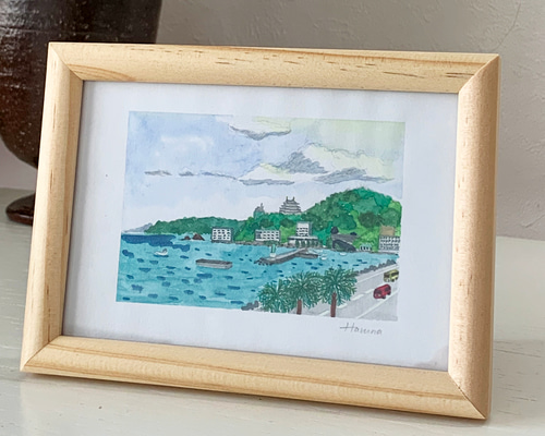 熱海の海 絵画 haruna.illustration 通販 19341284｜Creema