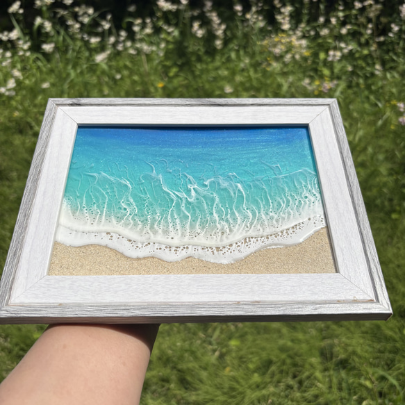 海を身近に感じる レジン オーシャンアート 2L判フォトフレーム