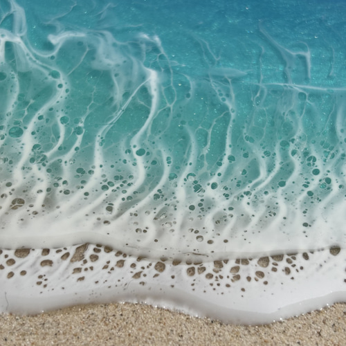 海を身近に感じる レジン オーシャンアート 2L判フォトフレームサイズ