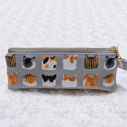 メガネケース　ペンケース　ねこ柄 メガネケース ペンケース 猫柄 スリム ソフト コンパクト 薄い 軽い