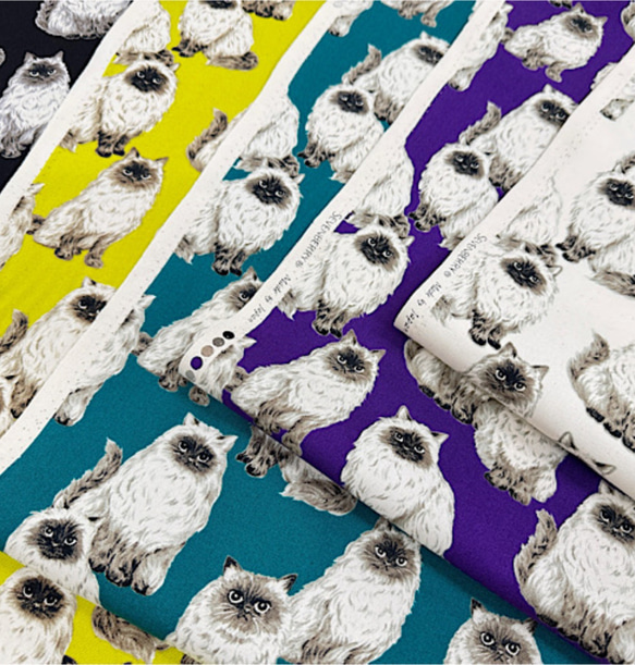 もふもふヒマラヤン柄【オーダー生地見本】 着物 ようか＠オーダ製作