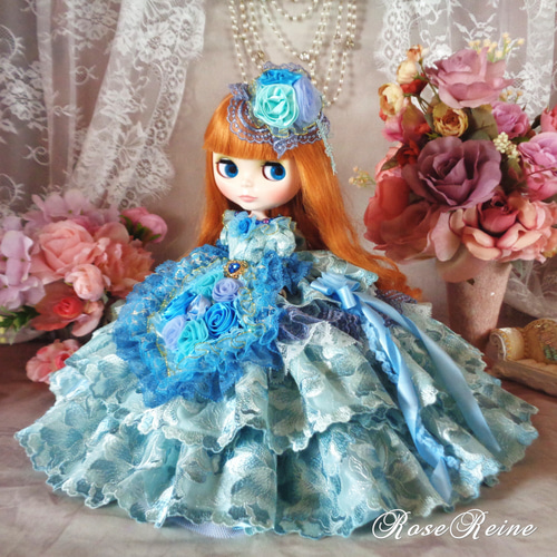 ルノアールの夢 アンティークなアクアブループリンセスドレス ルノアールの夢 アンティークなアクアブルーが究極の美しさを