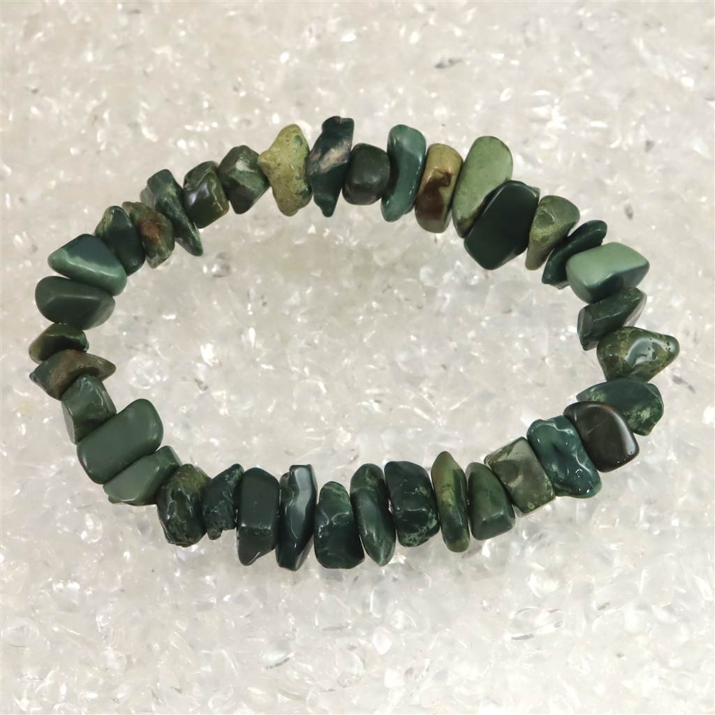 島根県　出雲碧玉 出雲石 ナゲットブレスレット ディレクトリーカード付 22.3g #74259
