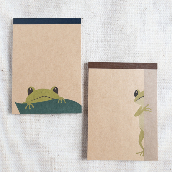 【メモ帳】カエルのメモ帳【２冊セット】 1枚目の画像