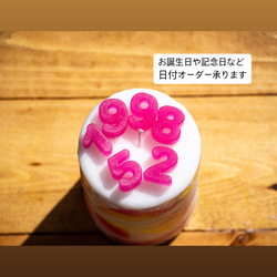 tropical fruits geometry candle バースデー・記念日キャンドル/日付オーダー出来ます 3枚目の画像