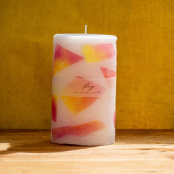 tropical fruits geometry candle バースデー・記念日キャンドル/日付オーダー出来ます 2枚目の画像