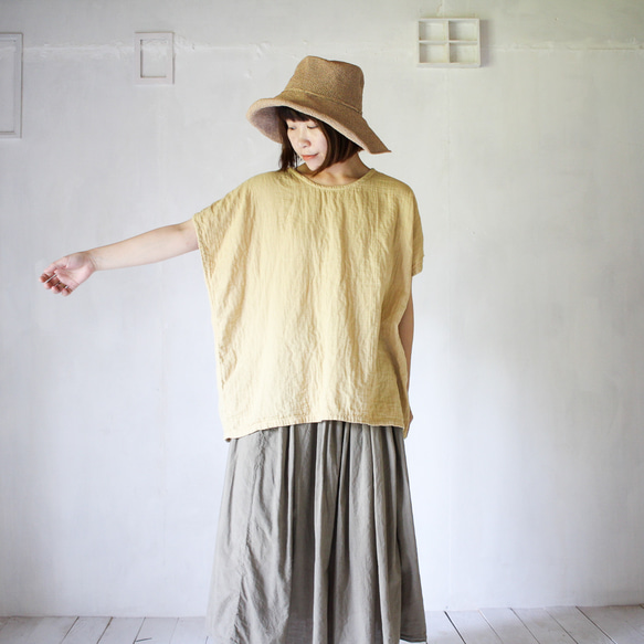 【夏の福袋】花日和カラー2枚セット square tops 香涼  草木染め 9枚目の画像