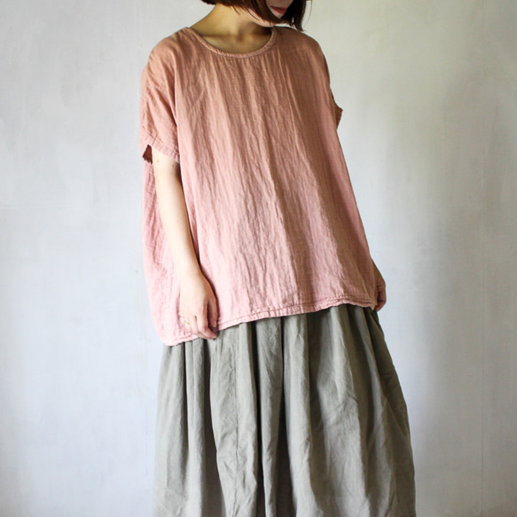 【夏の福袋】花日和カラー2枚セット square tops 香涼  草木染め 11枚目の画像