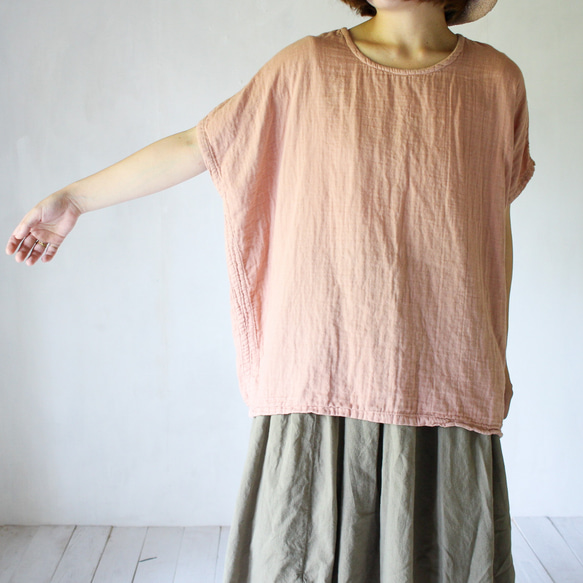 【夏の福袋】花日和カラー2枚セット square tops 香涼  草木染め 14枚目の画像