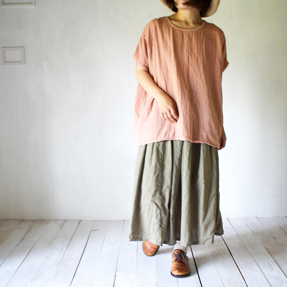 【夏の福袋】花日和カラー2枚セット square tops 香涼  草木染め 12枚目の画像