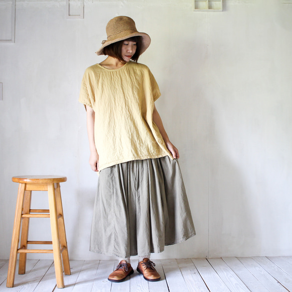 【夏の福袋】花日和カラー2枚セット square tops 香涼  草木染め 10枚目の画像