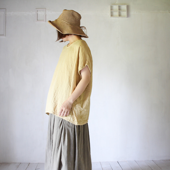 【夏の福袋】花日和カラー2枚セット square tops 香涼  草木染め 7枚目の画像