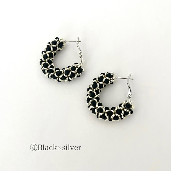 エレガント×クラシカル　フープピアス(アレルギー対応サージカルステンレス製) 7枚目の画像