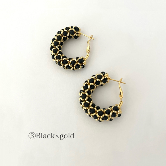 エレガント×クラシカル　フープピアス(アレルギー対応サージカルステンレス製) 6枚目の画像