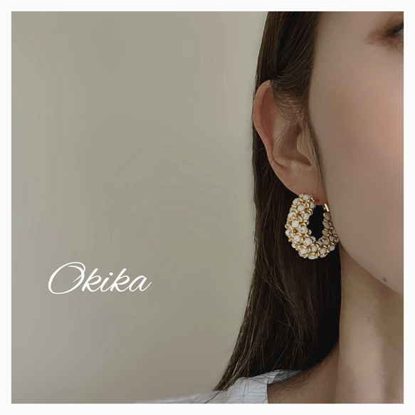 エレガント×クラシカル　フープピアス(アレルギー対応サージカルステンレス製) 9枚目の画像