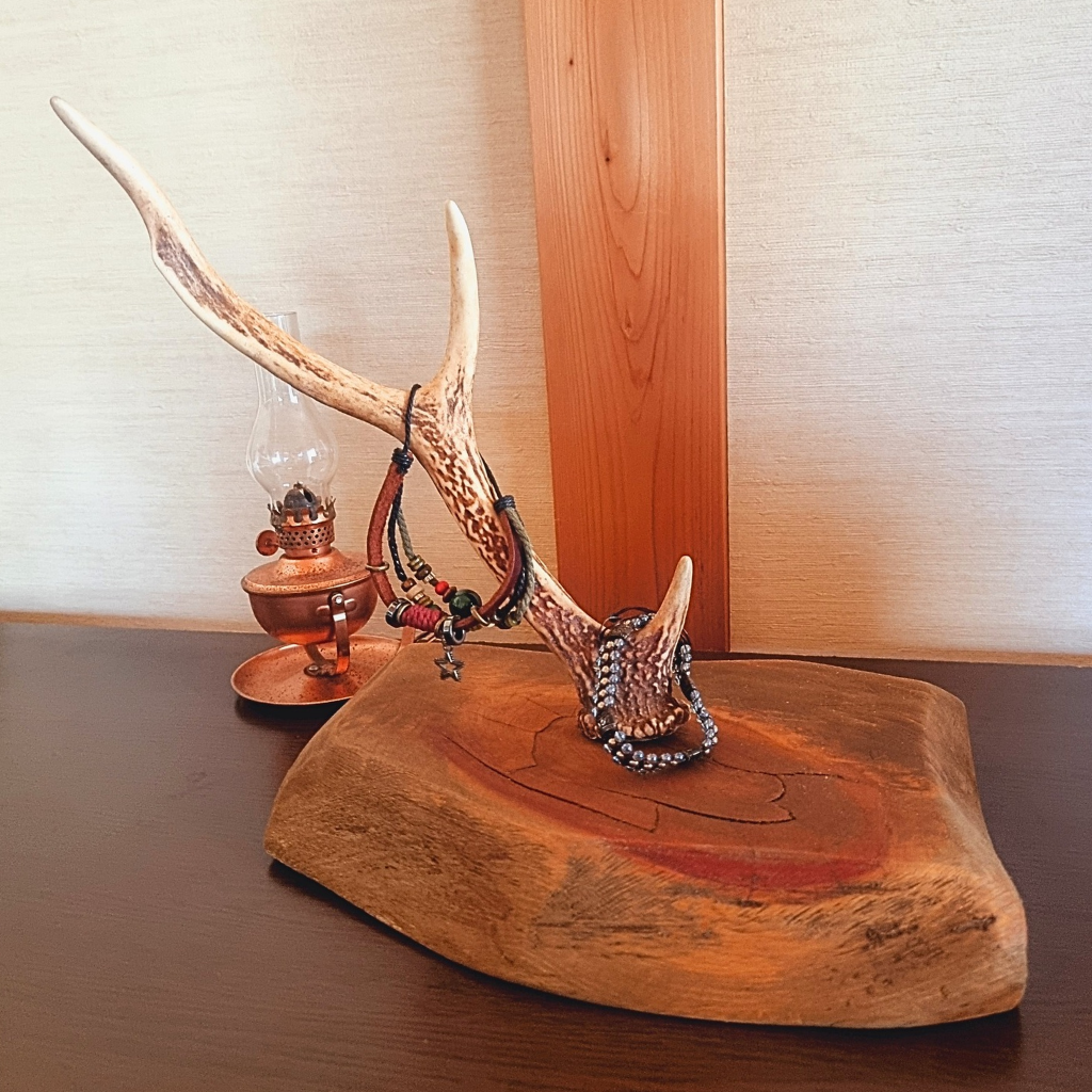 【セール品】鹿角とひのきの オーナメント アクセサリースタンド 5,700円