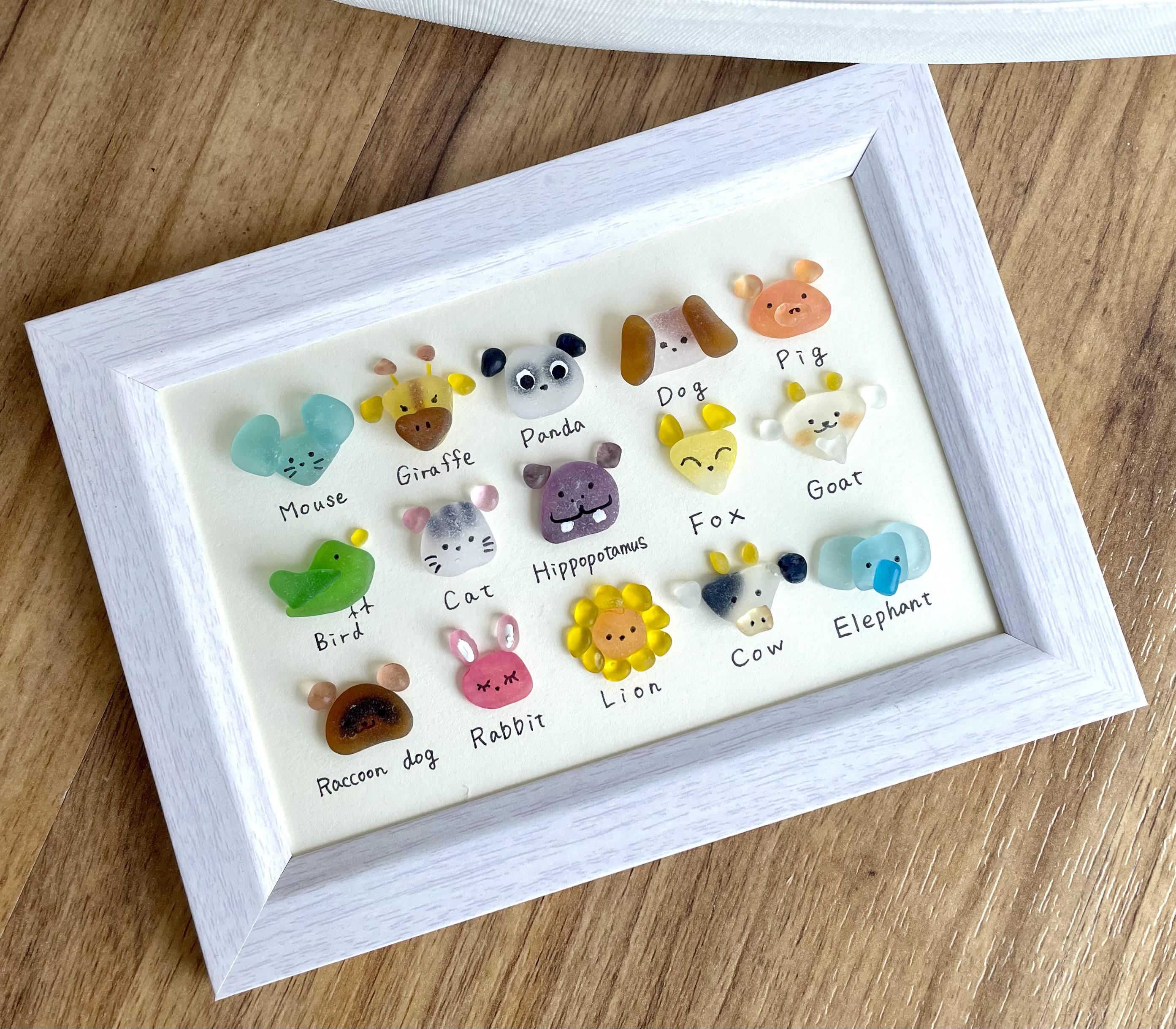 【にゃんこ】オーダー1作品❀　シーグラスアート 170 シーグラスアート工作キット にゃんこと金魚さん - メルカリ