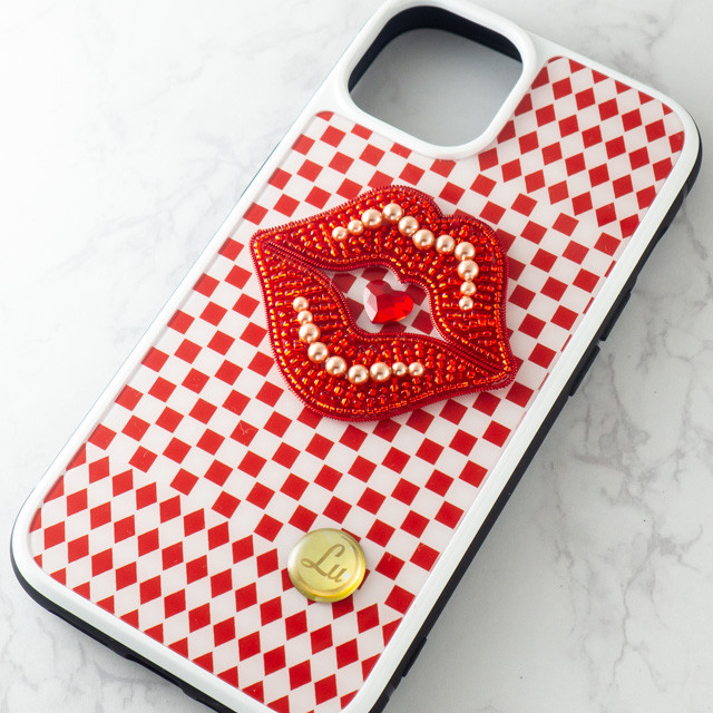 LOVE LIP＜強化ガラスiPhoneケース＞～レッド