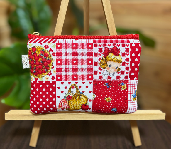 ⭐︎キルトゲイト生地使用⭐︎ふんわりミニファスナーポーチ⭐︎お化粧品やお薬などの持ち歩き☆可愛い⭐︎ 11枚目の画像
