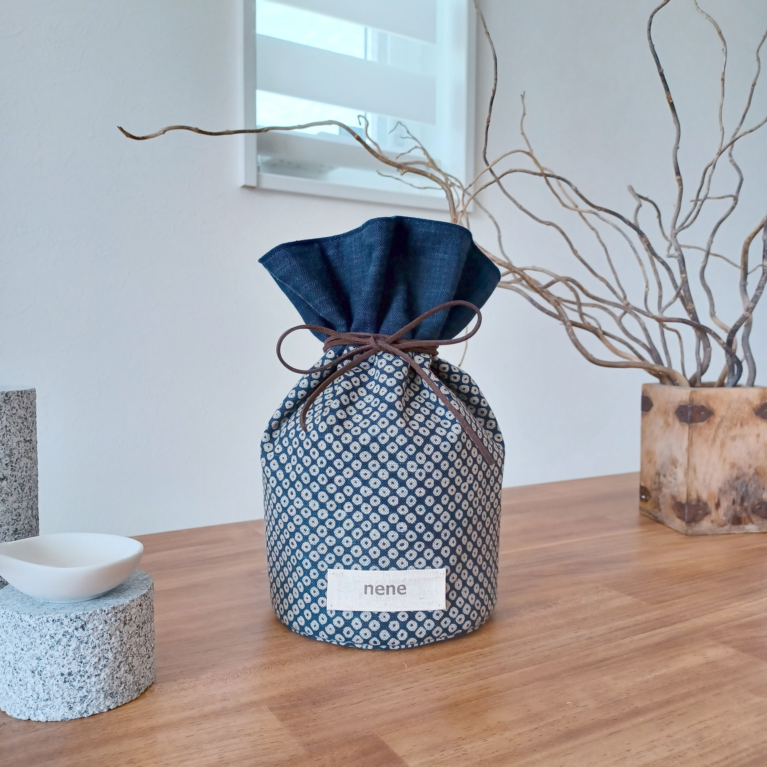 骨壷カバー ペット 和風　鹿の子柄