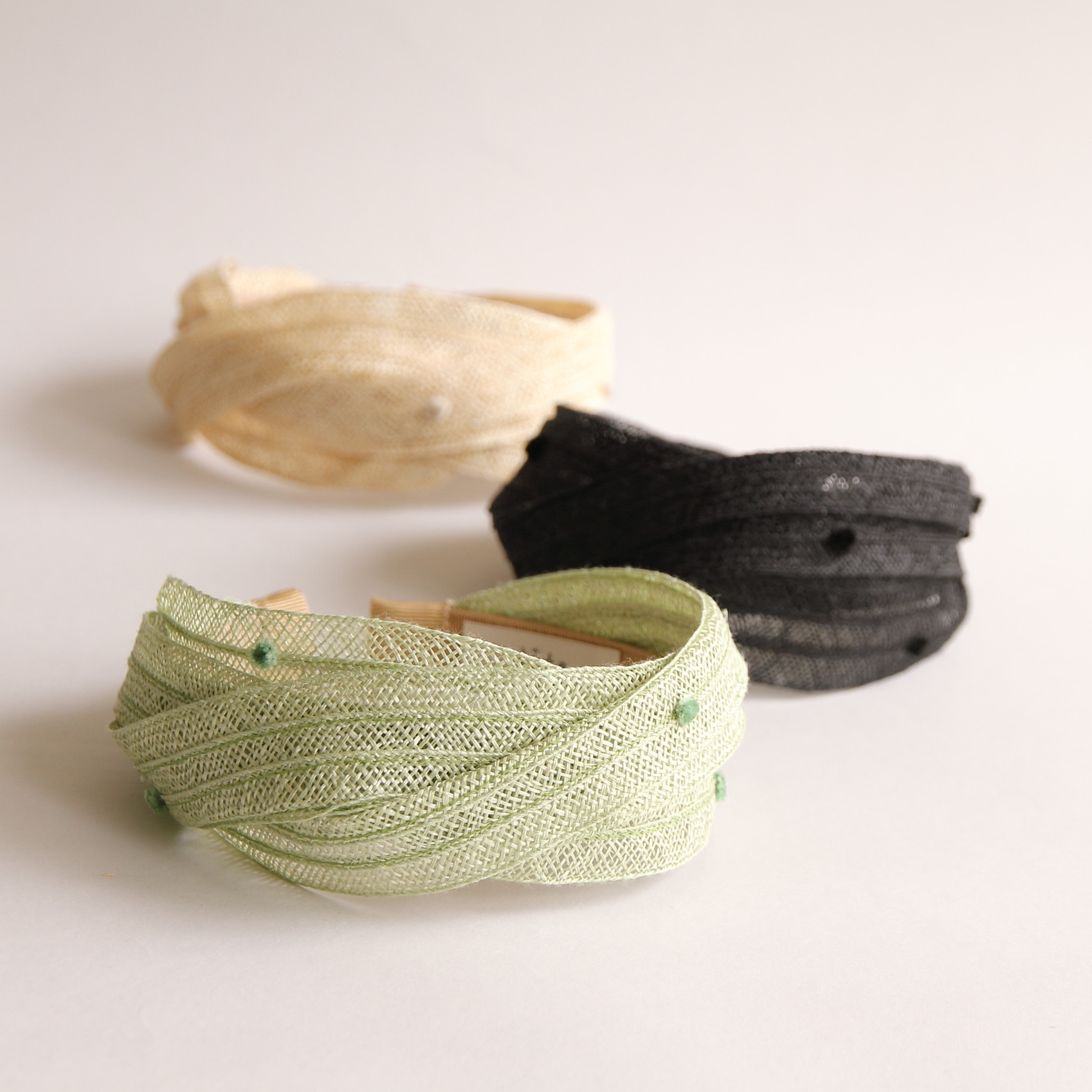 braidtwist Hairband (麻×ドット）T1402