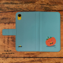 Android対応 手帳型スマホケース イタリアン トマト 1枚目の画像