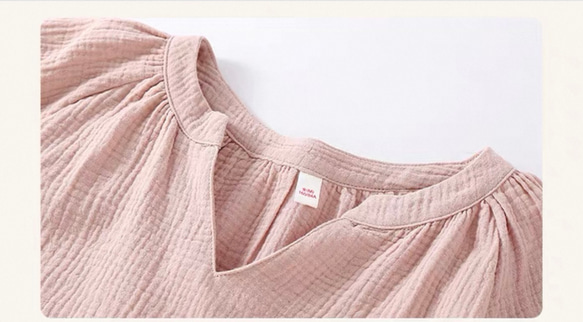 パジャマ 長袖レディース上下セット春秋ダブルガーゼ 春秋寝巻き 6枚目の画像