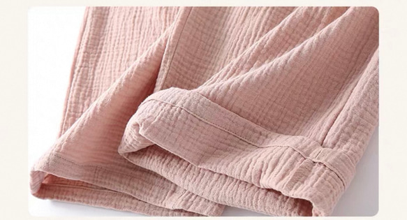 パジャマ 長袖レディース上下セット春秋ダブルガーゼ 春秋寝巻き 10枚目の画像