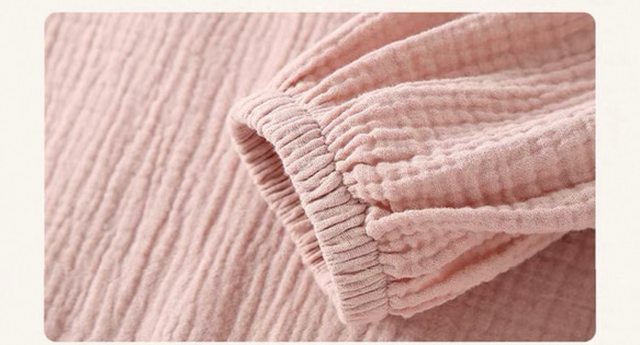 パジャマ 長袖レディース上下セット春秋ダブルガーゼ 春秋寝巻き 9枚目の画像