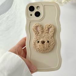 選べるうさぎのスマホグリップ＊ウェーブケース 3枚目の画像