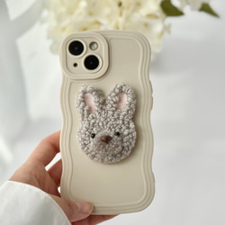 選べるうさぎのスマホグリップ＊ウェーブケース 5枚目の画像
