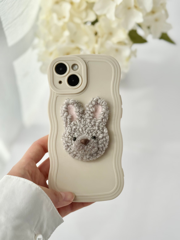 選べるうさぎのスマホグリップ＊ウェーブケース 5枚目の画像