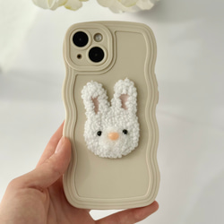 選べるうさぎのスマホグリップ＊ウェーブケース 4枚目の画像