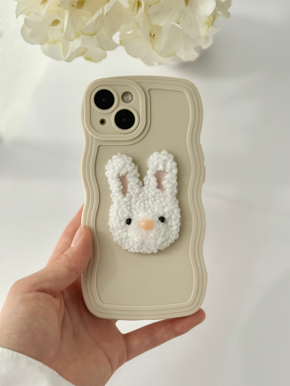 選べるうさぎのスマホグリップ＊ウェーブケース 4枚目の画像