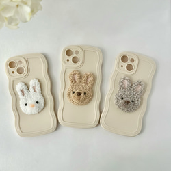 選べるうさぎのスマホグリップ＊ウェーブケース 6枚目の画像