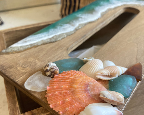 【1203】オーシャンアート　ティッシュケース 楽天市場】【オーシャンアート】 ティッシュボックス ブルー