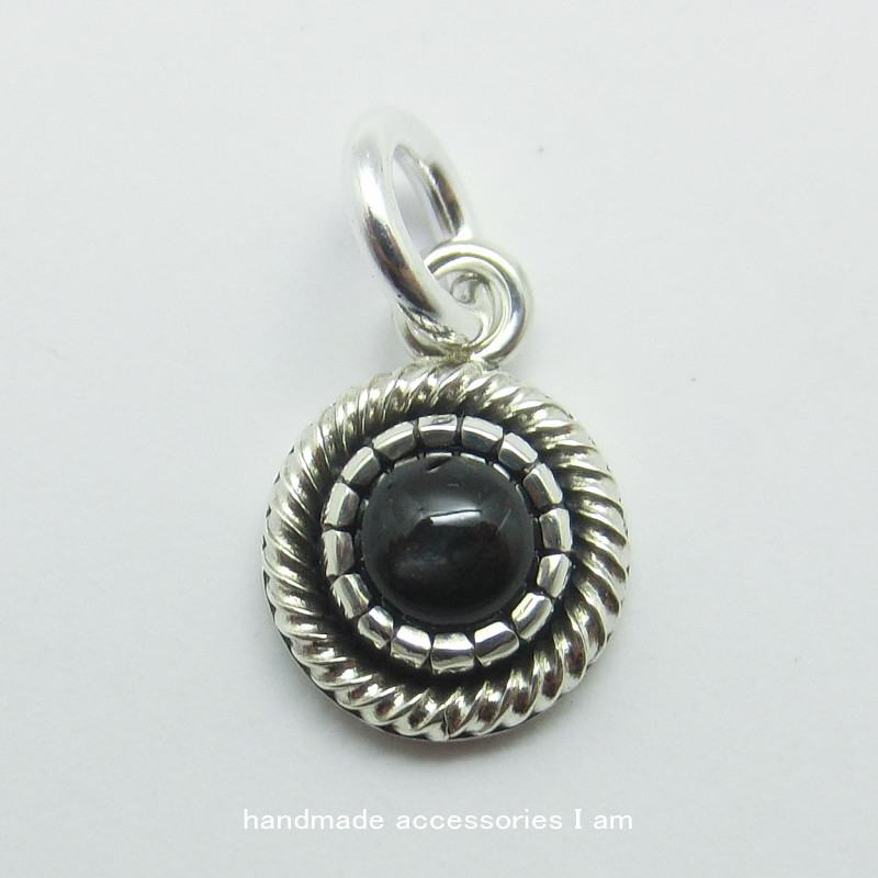 受注生産商品　ブラックスター　ダイオプサイト　ちょい足しネイティブペンダント　シルバー925　IP0682b