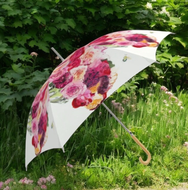 晴雨兼用傘　 雨傘　和薔薇と蜂　60cm