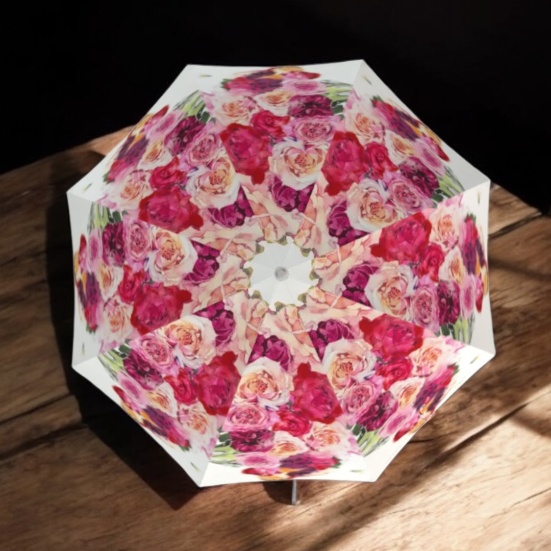 晴雨兼用傘　 雨傘　和薔薇と蜂　60cm