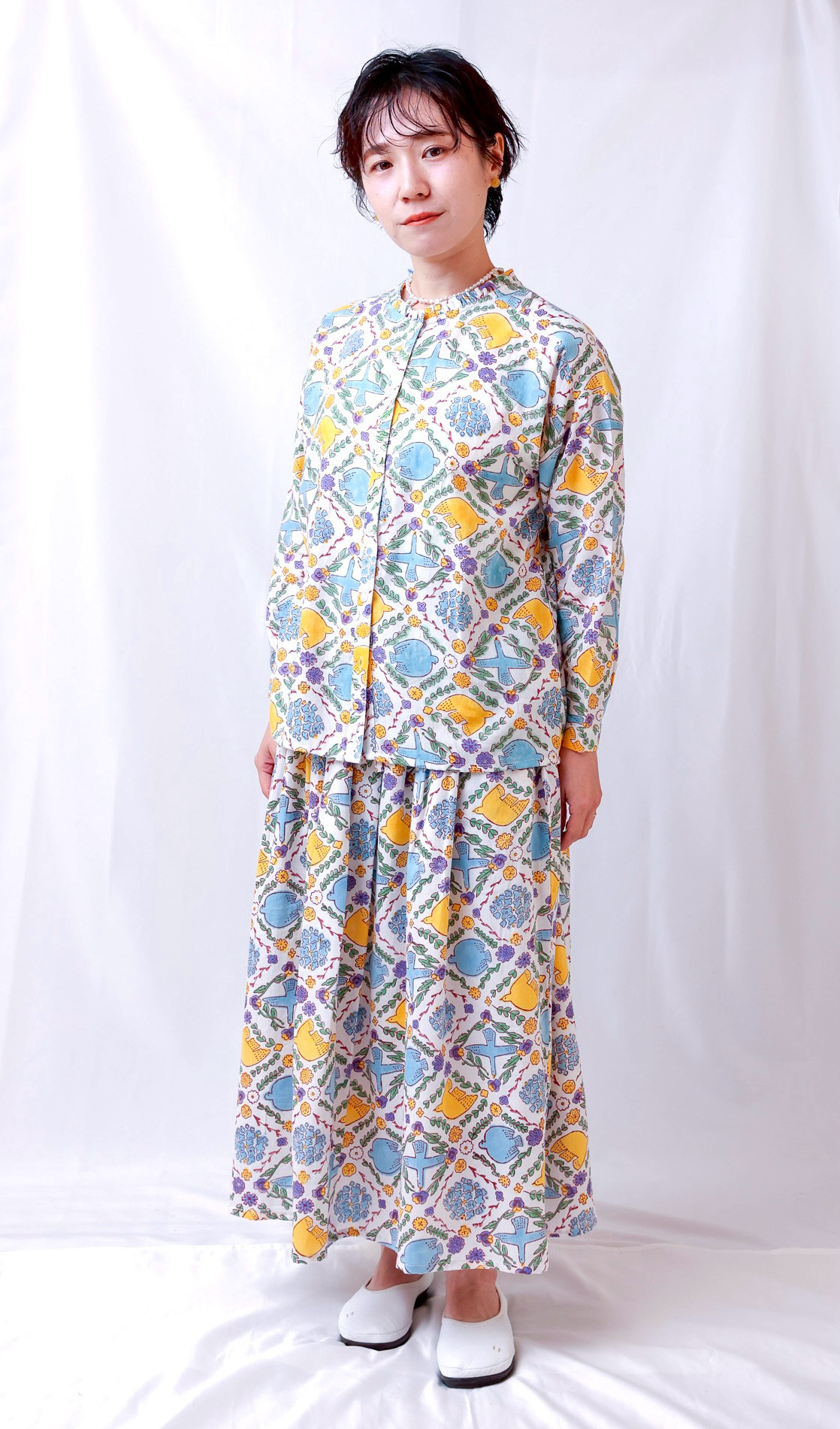 オーガニック・コットンの生地たっぷりスカート BIRD