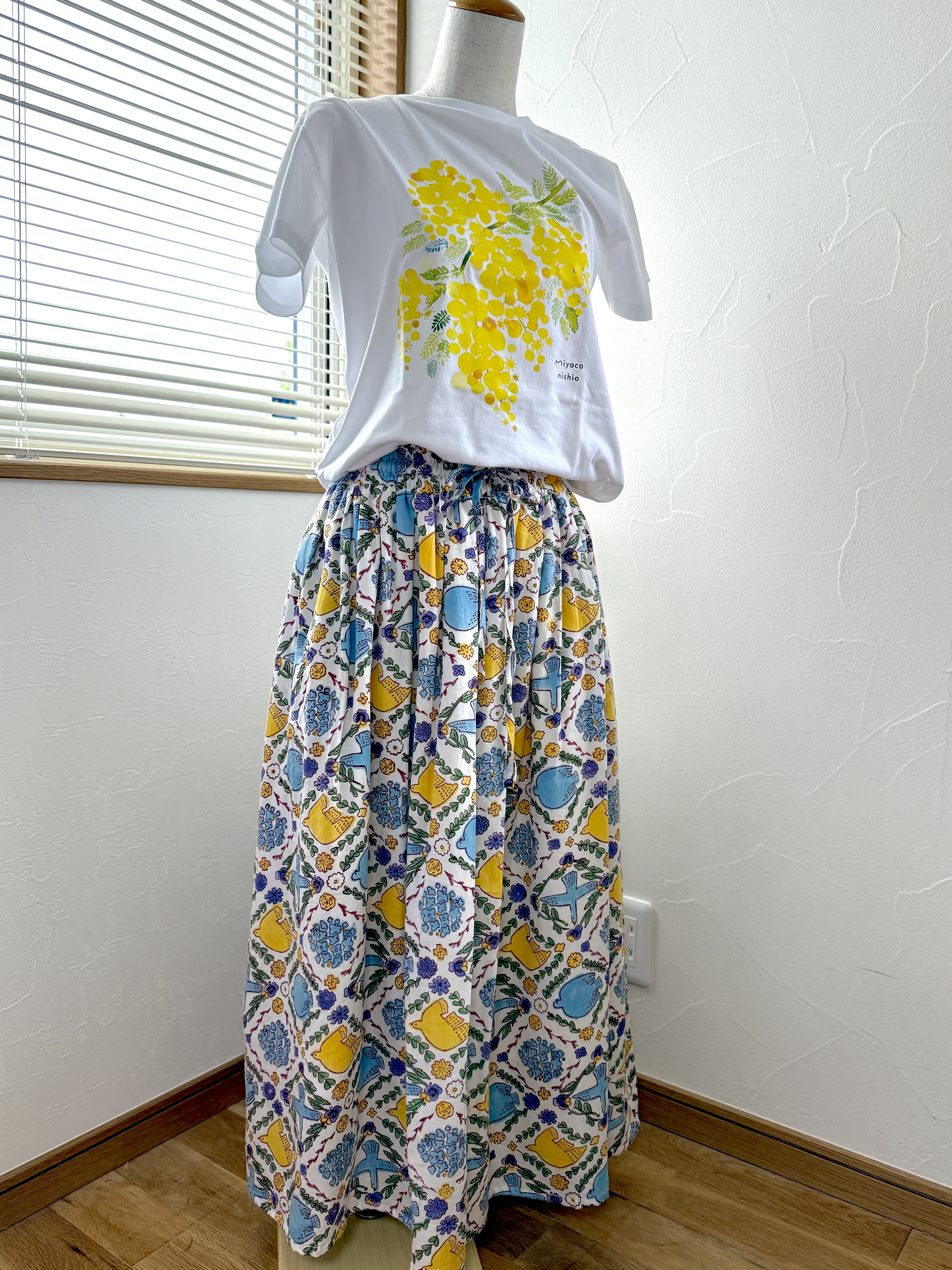 オーガニック・コットンの生地たっぷりスカート BIRD