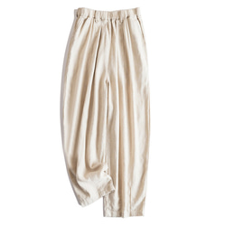 9分丈リネンパンツ　ゴムウエストリネンパンツ　5色　M-Lサイズ　L636 18枚目の画像