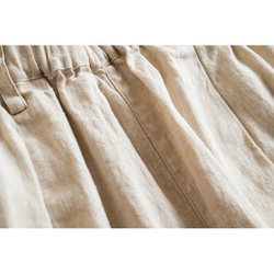 9分丈リネンパンツ　ゴムウエストリネンパンツ　5色　M-Lサイズ　L636 9枚目の画像