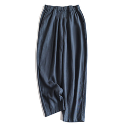 9分丈リネンパンツ　ゴムウエストリネンパンツ　5色　M-Lサイズ　L636 17枚目の画像