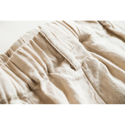 9分丈リネンパンツ　ゴムウエストリネンパンツ　5色　M-Lサイズ　L636 8枚目の画像