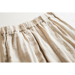 9分丈リネンパンツ　ゴムウエストリネンパンツ　5色　M-Lサイズ　L636 6枚目の画像